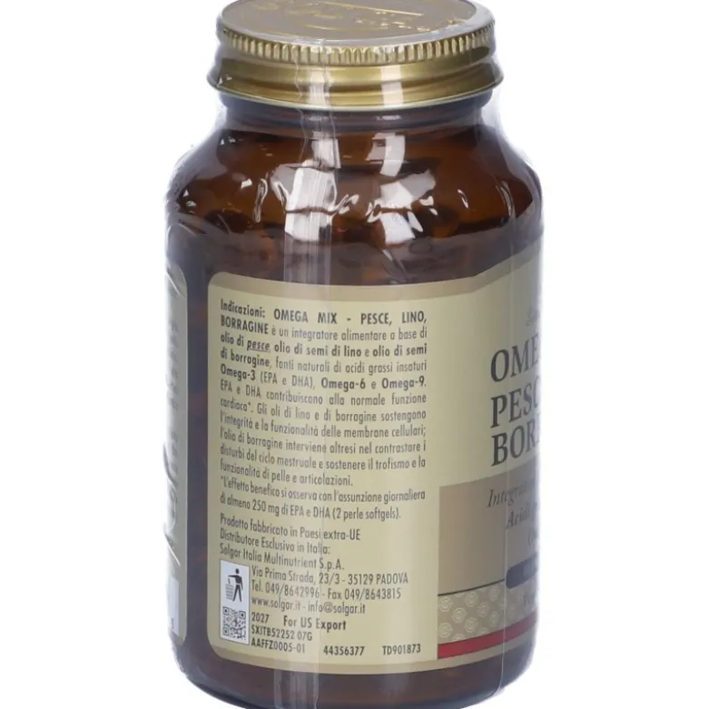 Solgar Omega Mix Integratore di Omega3 per Cuore e Colesterolo 60 Softgels