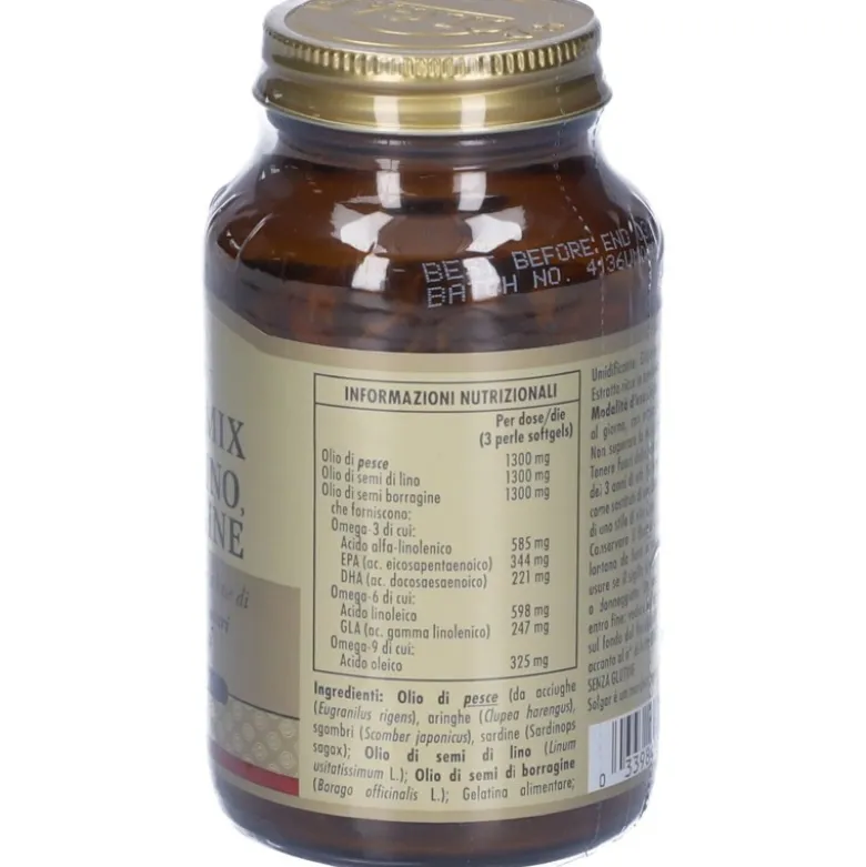 Solgar Omega Mix Integratore di Omega3 per Cuore e Colesterolo 60 Softgels