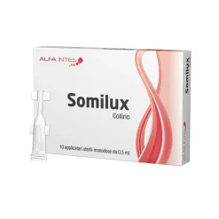 Somilux Collirio per Occhio Rosso e Secchezza 10 Applicatori Monodose da 0,5 ml