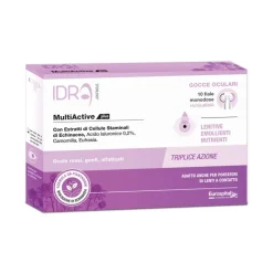 Sterilens Idra MultiActive Plus per Occhi Rossi e Affaticati 10 Fiale Monodose da 0,5 ml