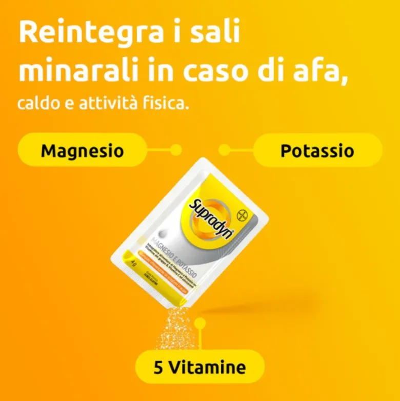 Supradyn Magnesio e Potassio Integratore Energetico 24+14 Bustine Omaggio