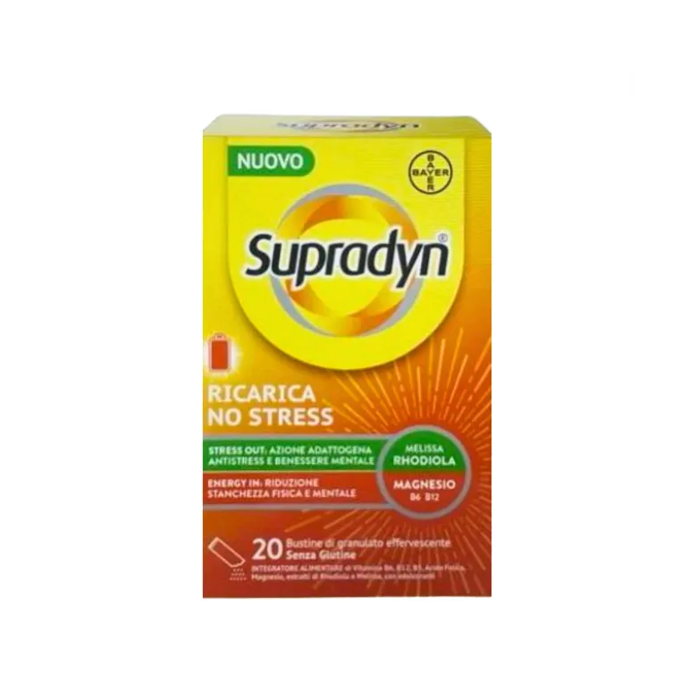 Supradyn Ricarica No Stress Integratore Vitamine e Magnesio 20 Bustine