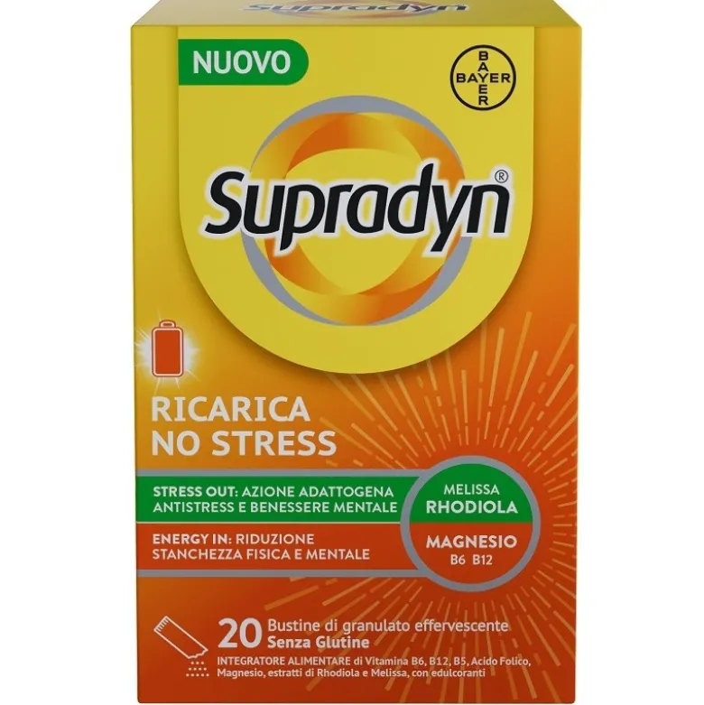 Supradyn Ricarica No Stress Integratore Vitamine e Magnesio 20 Bustine