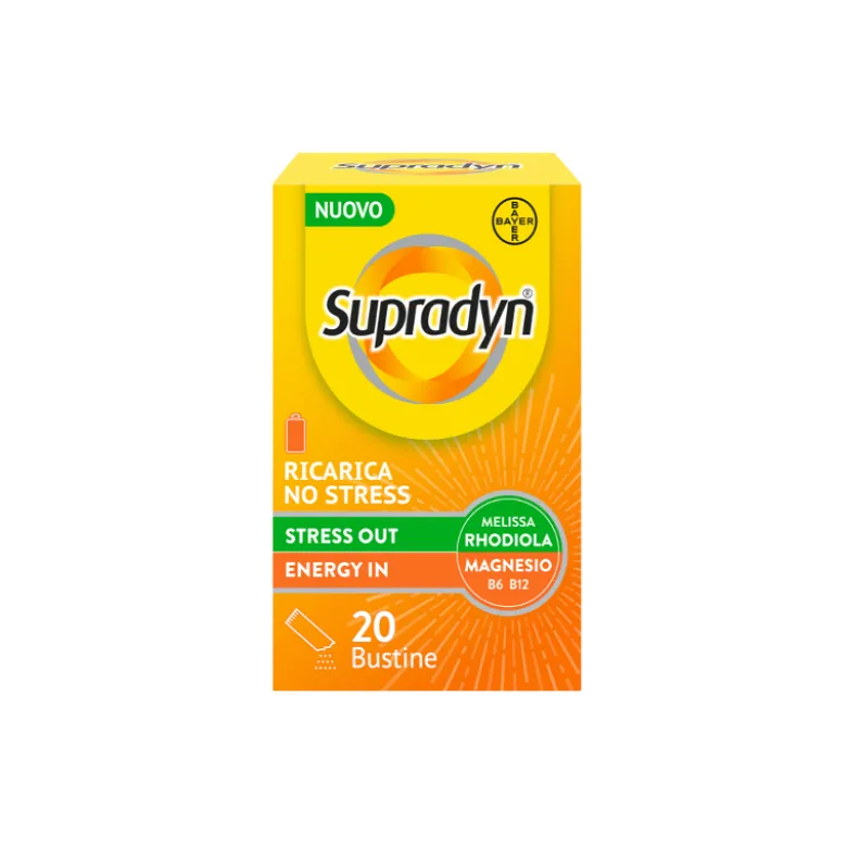 Supradyn Ricarica No Stress Integratore Vitamine e Magnesio 20 Bustine