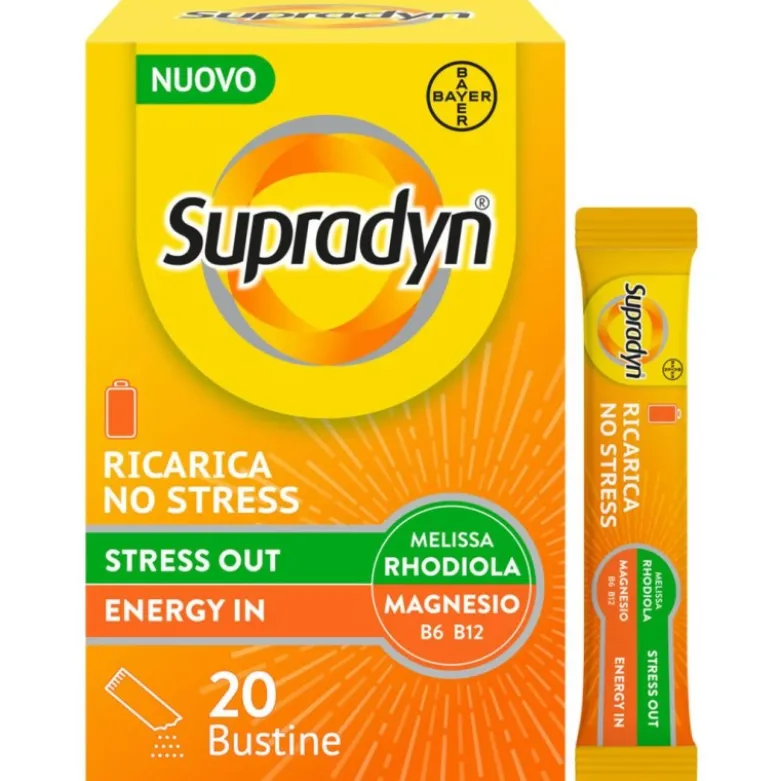 Supradyn Ricarica No Stress Integratore Vitamine e Magnesio 20 Bustine