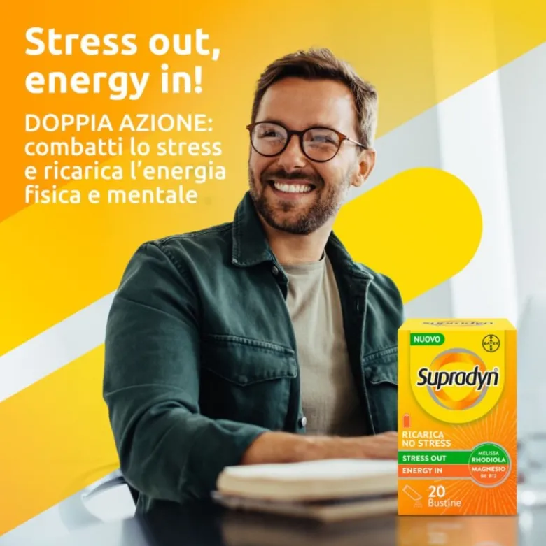 Supradyn Ricarica No Stress Integratore Vitamine e Magnesio 20 Bustine