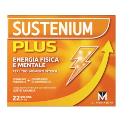 Sustenium Plus Integratore Energizzante per Stanchezza 22 Bustine Arancia