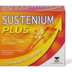 Sustenium Plus Integratore Energizzante per Stanchezza 22 Bustine Arancia