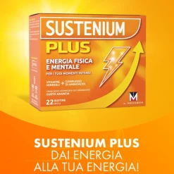 Sustenium Plus Integratore Energizzante per Stanchezza 22 Bustine Arancia