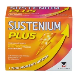 Sustenium Plus Integratore Energizzante per Stanchezza 22 Bustine Arancia