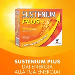 Sustenium Plus Integratore Energizzante per Stanchezza 22 Bustine Arancia