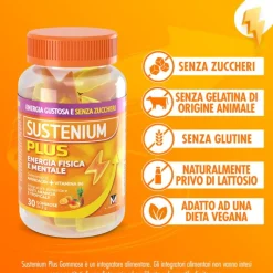 Sustenium Plus per Energia e Funzione Cognitiva 90 Caramelle Gommose