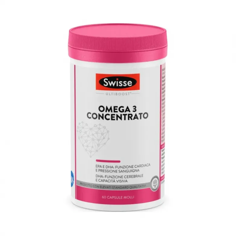 Swisse Omega 3 Concentrato Integratore per Cuore e Pressione 60 Capsule