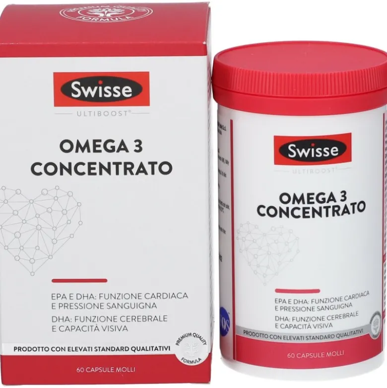 Swisse Omega 3 Concentrato Integratore per Cuore e Pressione 60 Capsule