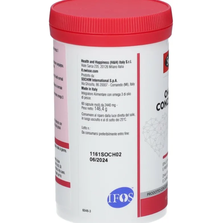 Swisse Omega 3 Concentrato Integratore per Cuore e Pressione 60 Capsule