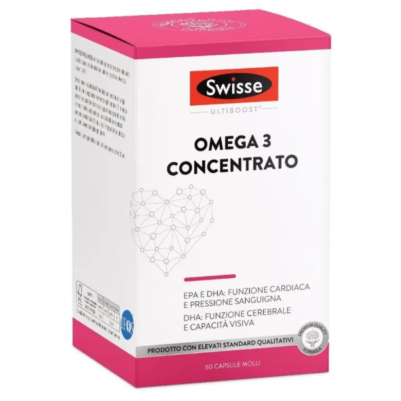 Swisse Omega 3 Concentrato Integratore per Cuore e Pressione 60 Capsule