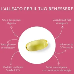 Swisse Omega 3 Integratore per Cuore e Vista 200 Capsule