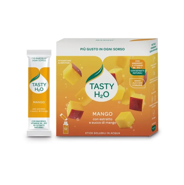 Tasty H2o Mango Stanchezza ed Elettroliti 12 Stick