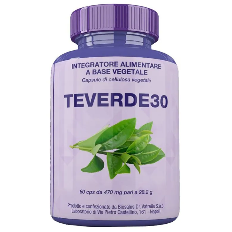 Teverde30 Integratore Te Verde Drenante e Dimagrante 60 Capsule