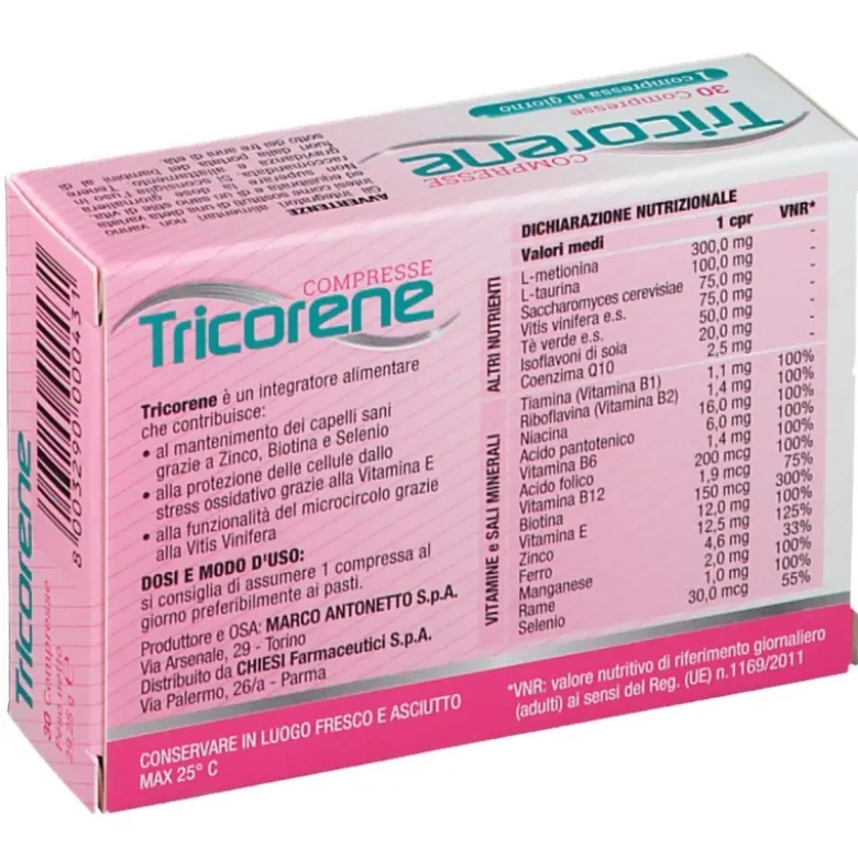 Tricorene Integratore per Capelli 30 Compresse