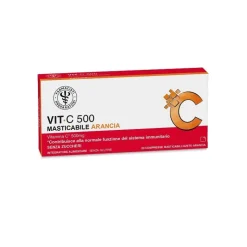 Unifarco Vit C 500 Masticabile Arancia per Difese Immunitarie 20 Compresse Masticabili