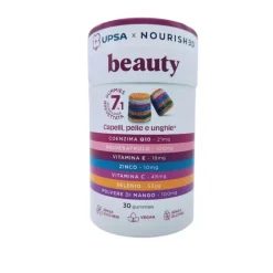 Upsa Beauty 7 in 1 Integratore Capelli Unghie e Pelle 30 Caramelle Gommose