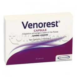 Venorest Integratore per Microcircolo e Gambe Gonfie 30 Capsule