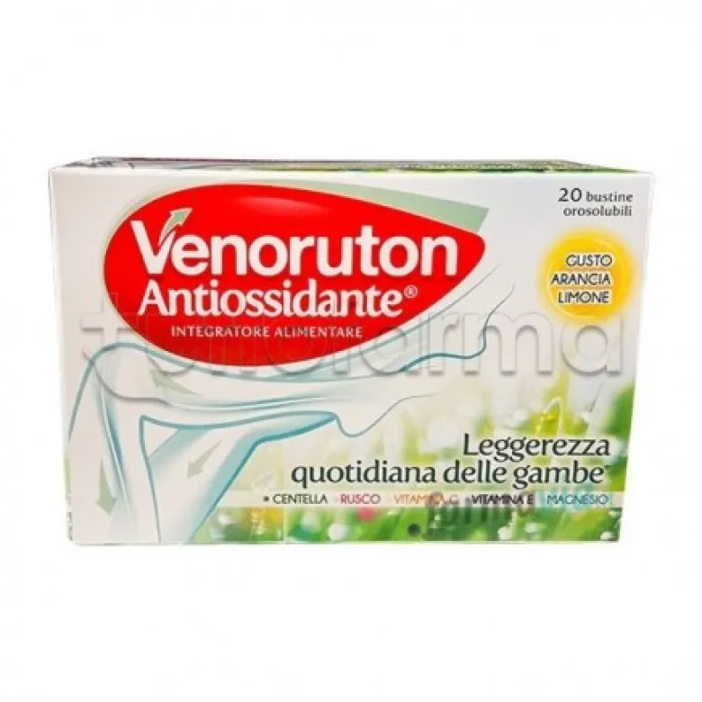 Venoruton Antiossidante per Salute Microcircolo e Gambe 20 Bustine