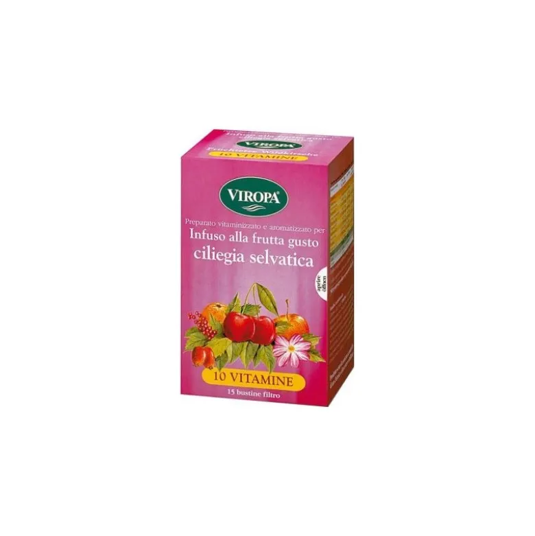 Viropa 10 Vitamine Ciliegina Integratore Energizzante 15 Bustine