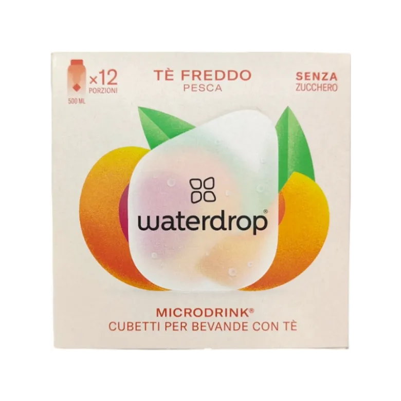 Waterdrop Microdrink Effervescente Aroma Te Freddo e Pesca 12 Cubetti
