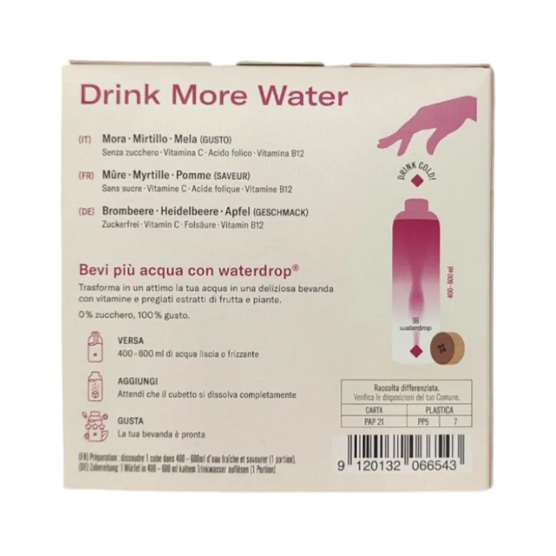 Waterdrop Microdrink Effervescente Aroma Mora 12 Cubetti