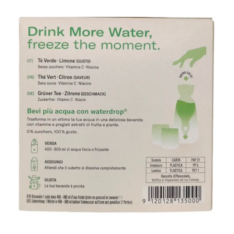 Waterdrop Microdrink Effervescente Aroma Te Freddo e Limone 12 Cubetti