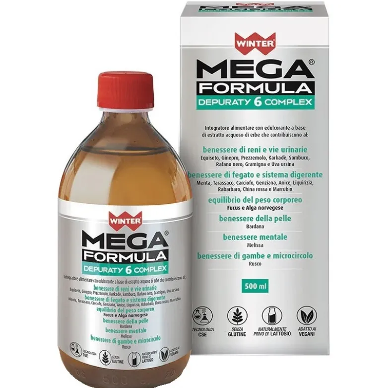 Winter Mega Formula Depuraty 6 Complex 23 Erbe Drenante 500 ml