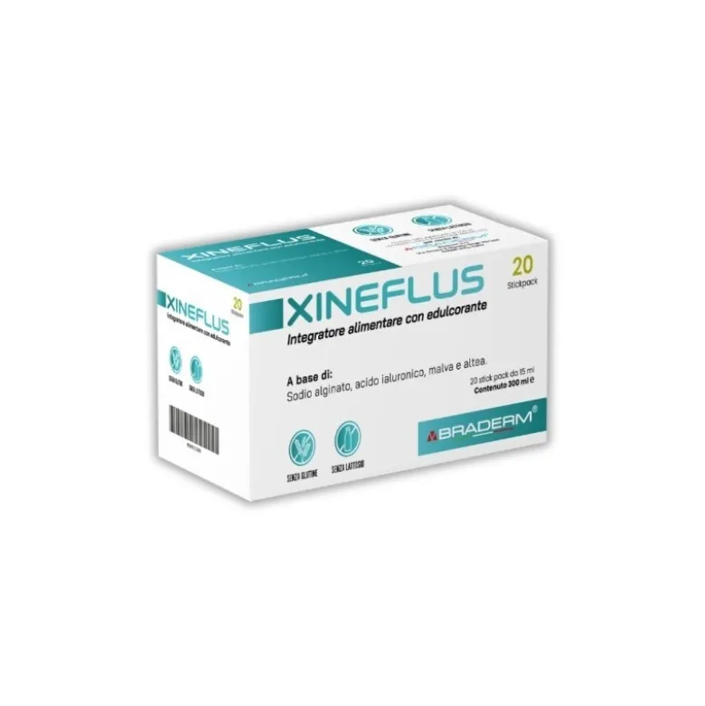 Xineflus 20 Stick Lenitivo Gola e Sistema Digerente Alginato Ialuronico