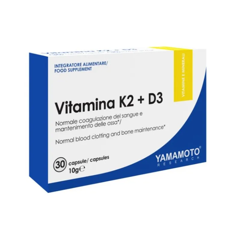 Yamamoto Research Vitamina K2+D3 per Ossa e Coagulazione 30 Capsule