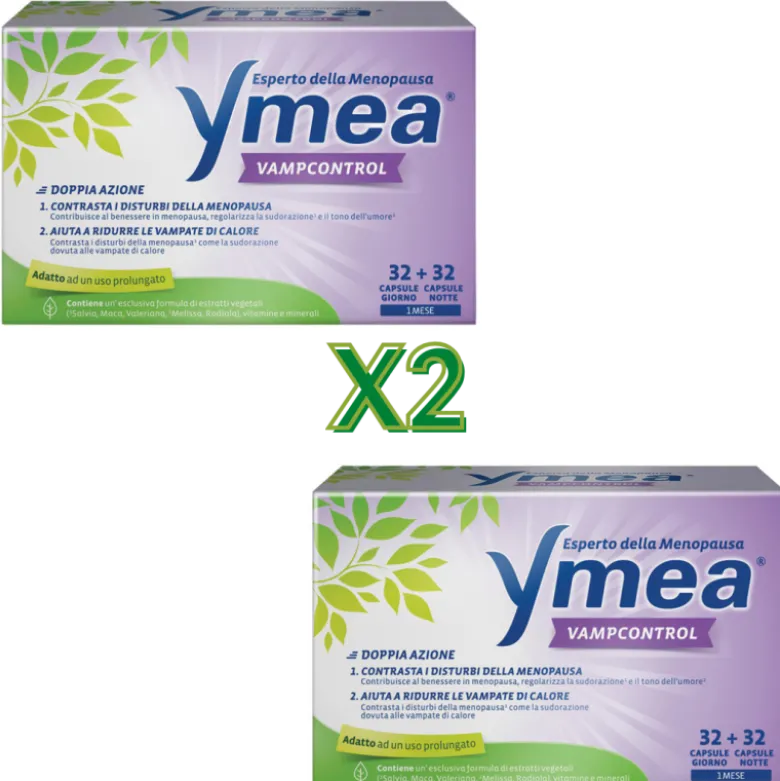 Ymea Vamp Control per Menopausa e Vampate 2 Confezioni 64 Capsule