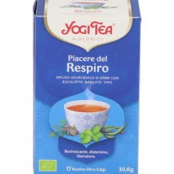 Yogi Tea Piacere Del Respiro tisana per benessere respiratorio 17 bustine filtro (30,6 g)