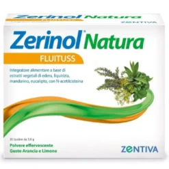 Zerinol Natura Fluituss Integratore Fluidificante Gusto Arancia e Limone 20 Bustine