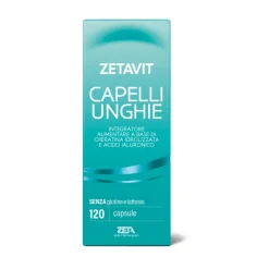 Zetavit Capelli Unghie con Cheratina e Acido Ialuronico 120 Capsule