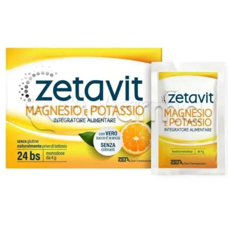 Zetavit Magnesio e Potassio Integratore Energia 24 Bustine