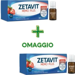 Zetavit Memo Plus Integratore Memoria e Concentrazione 12 Flaconcini + CONFEZIONE OMAGGIO