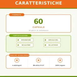 Zreen Natugena Adapto 4Plus Integratore per Stress e Fatica 60 Capsule