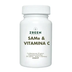 Zreen SAMe e Vitamina C Integratore Funzione Psicologica 30 Capsule