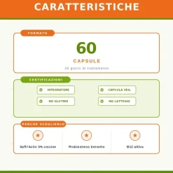 Zreen Zafferano Complex Integratore per il Benessere Psicofisico 60 Capsule